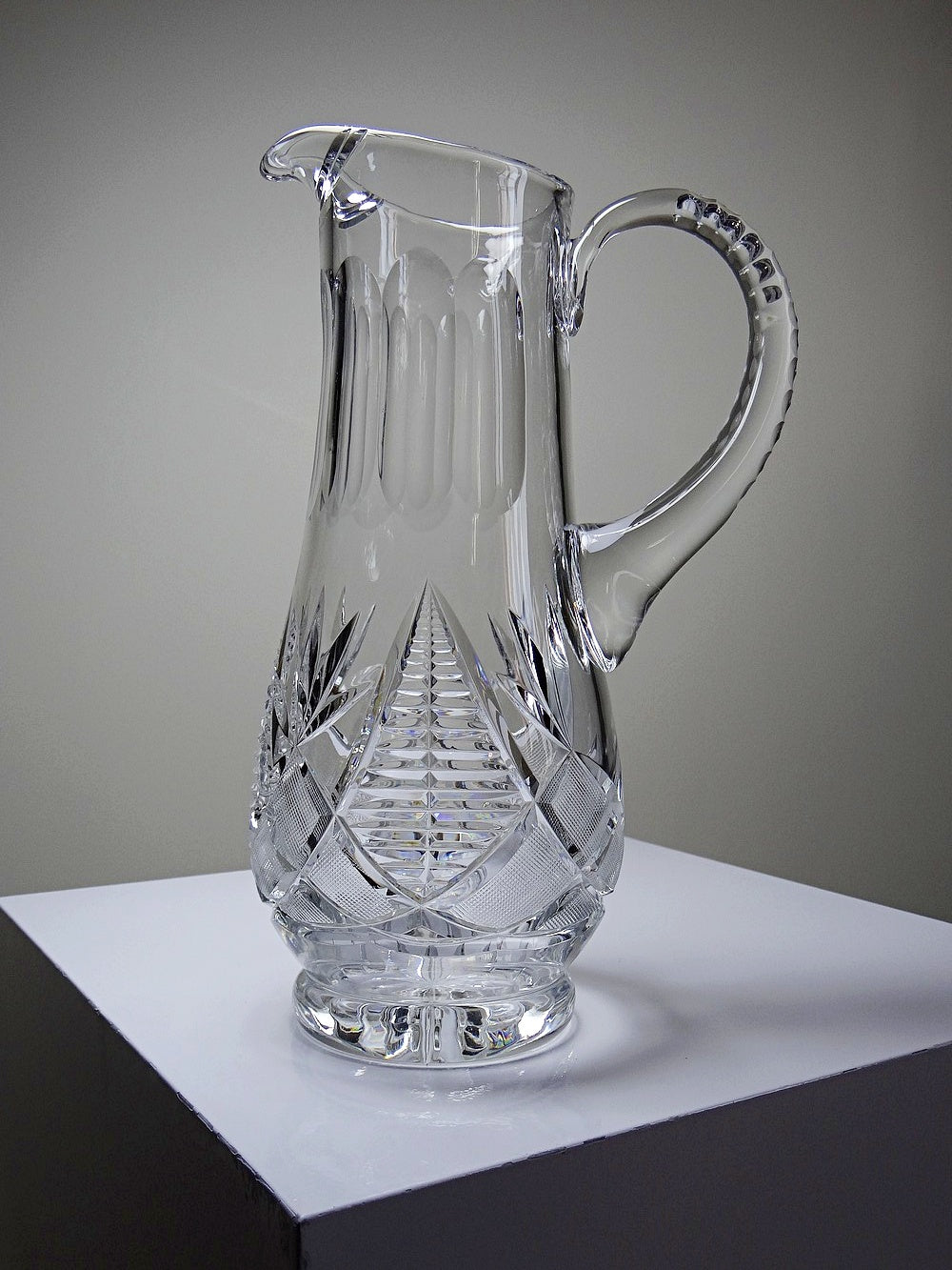 Vintage Wasserkaraffe aus Kristall, durchsichtig, im Stil von Baccarat