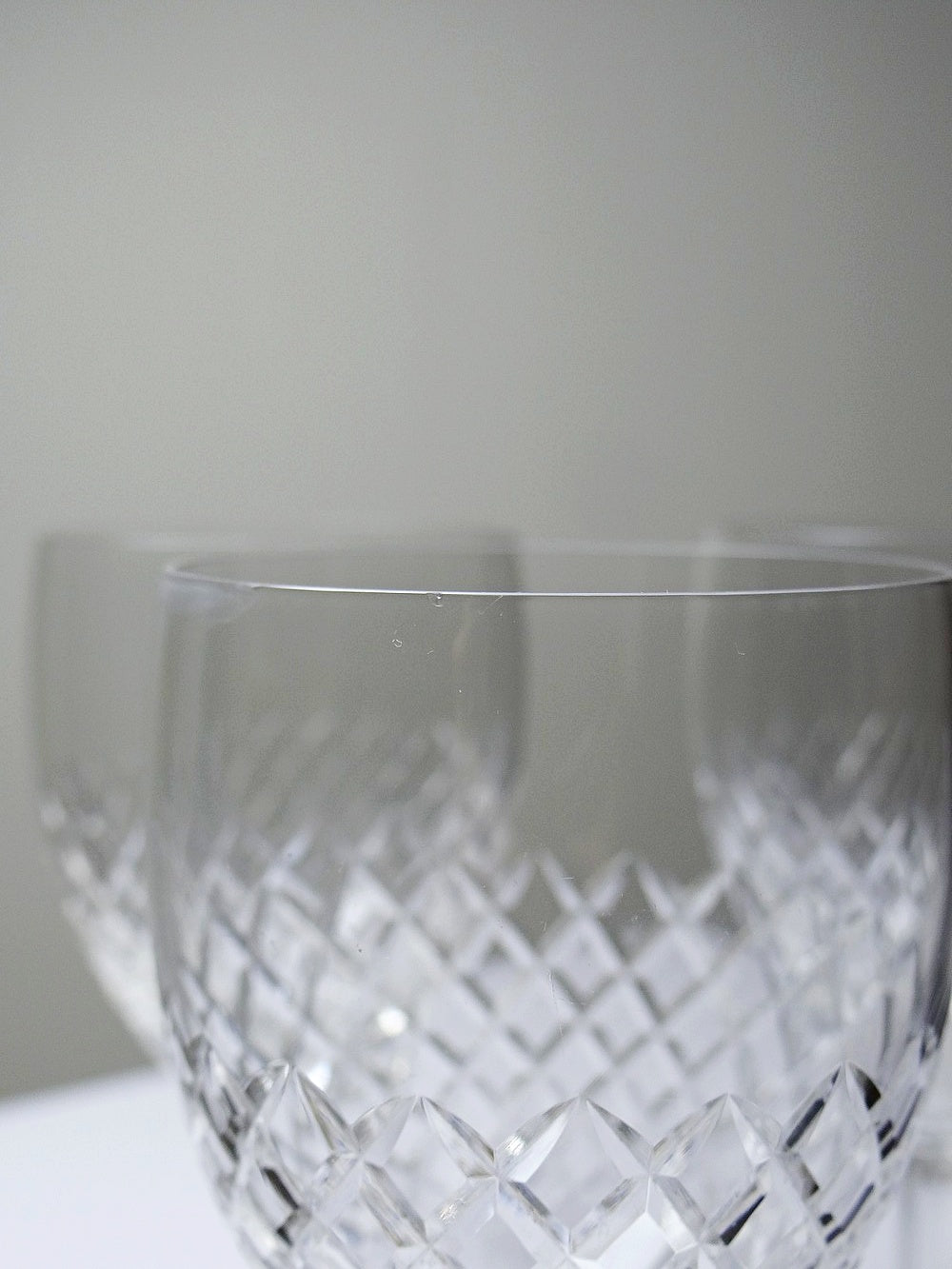 Vintage Glas Saint-Louis Stil Trio aus Kristall port oder Aperitif 1950-1970 Durchsichtig
