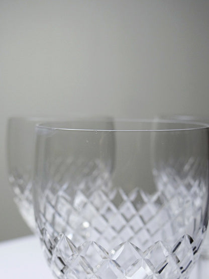 Vintage Glas Saint-Louis Stil Trio aus Kristall port oder Aperitif 1950-1970 Durchsichtig