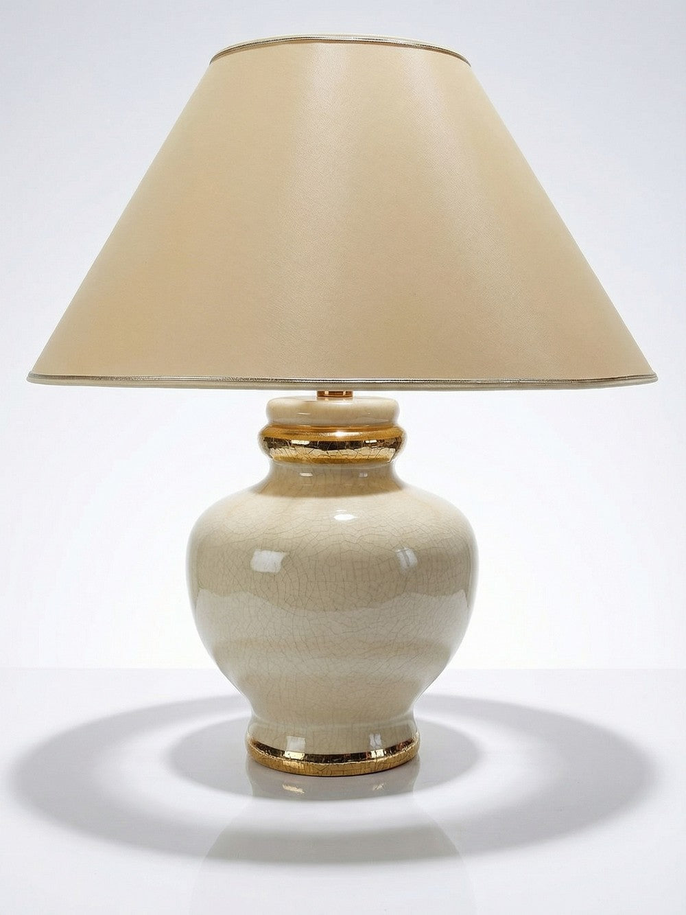Vintage Lampe Panama Champagne Dynastie von Le Dauphin beige