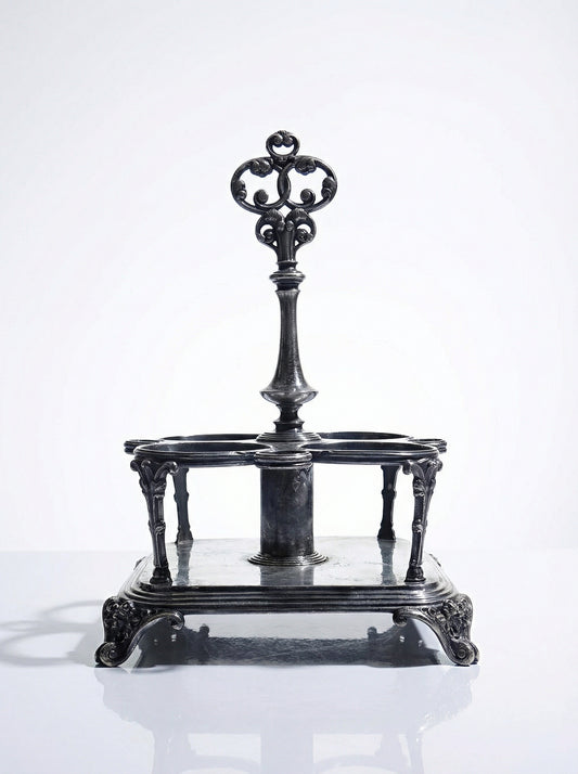 Vintage Metall Präsentoir von Thouret für Thouret Silber