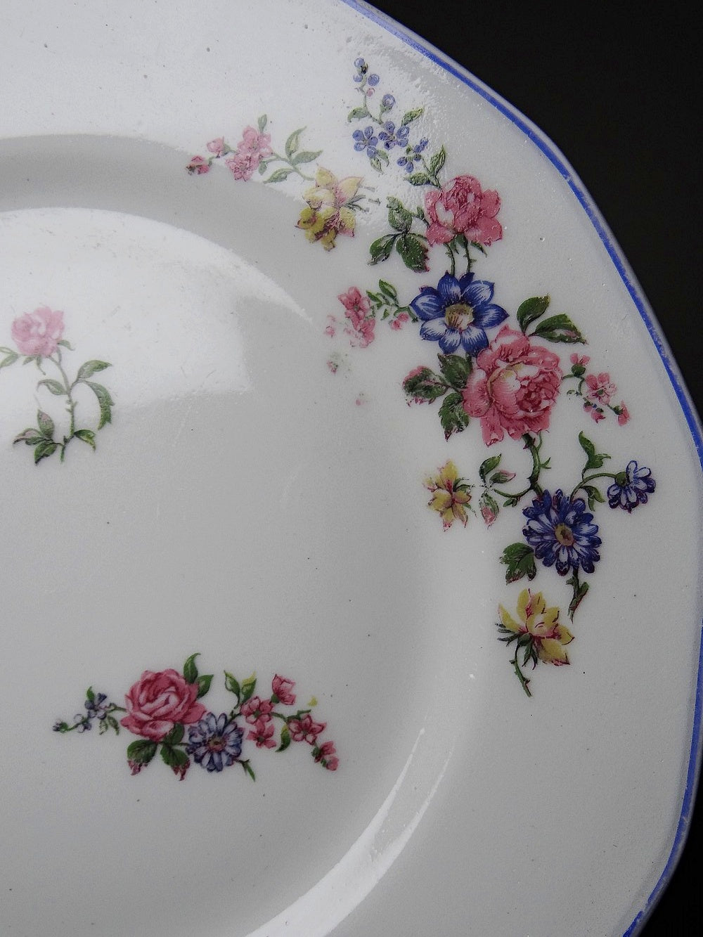 Vintage Dessertteller von Bernardaud für B&C° florales Dekor Set von 7