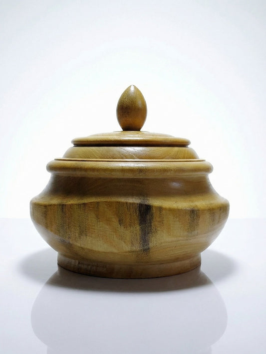 Vintage Servieraccessoire Holzbox Holz hellbraun schwarz beige