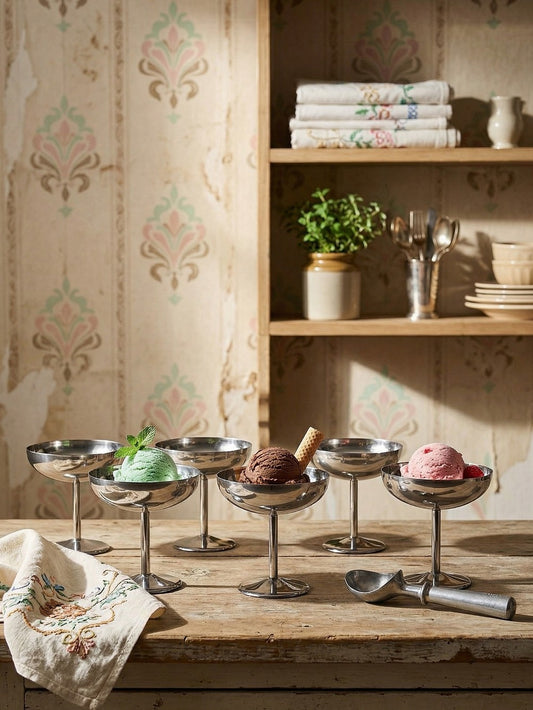 Set von 8 Vintage Dessertschale auf Fuß im Stil von Guy Degrenne