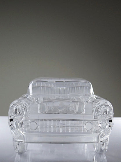 Vintage Kristall Briefbeschwerer Chevrolet Bel Air 1957 für Magic Crystal ForMen Hofbauer