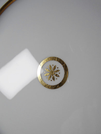 Set von 3 Vintage Teller "Sparte" von Bernardaud Limoges aus Porzellan mit Golddekor