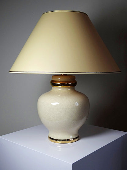 Vintage Lampe Panama Champagne Dynastie von Le Dauphin beige