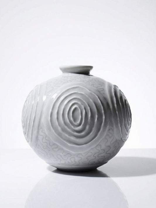 Vintage Vase Art Déco Porzellankugel 1935 Weiß Dekoration