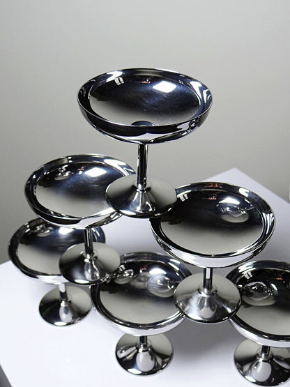 Set von 8 Vintage Dessertschale auf Fuß im Stil von Guy Degrenne