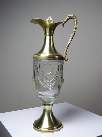 Vintage Karaffe von Ferri-80 für Italien Glas und Messing
