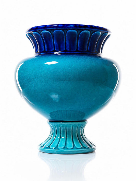 Vintage Vase D. Dinis für D.Dinis türkis und kobaltblau