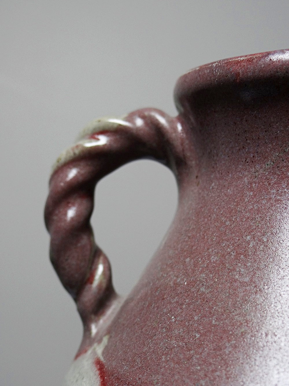 Vintage Vase von Milly Finn für Studio Pottery UK grau