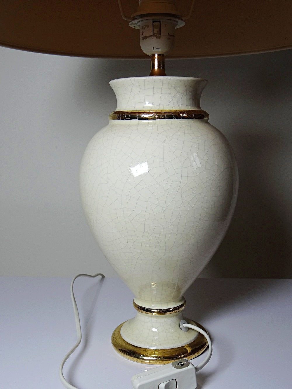 Vintage Lampe von Le Dauphin für Le Dauphin beige