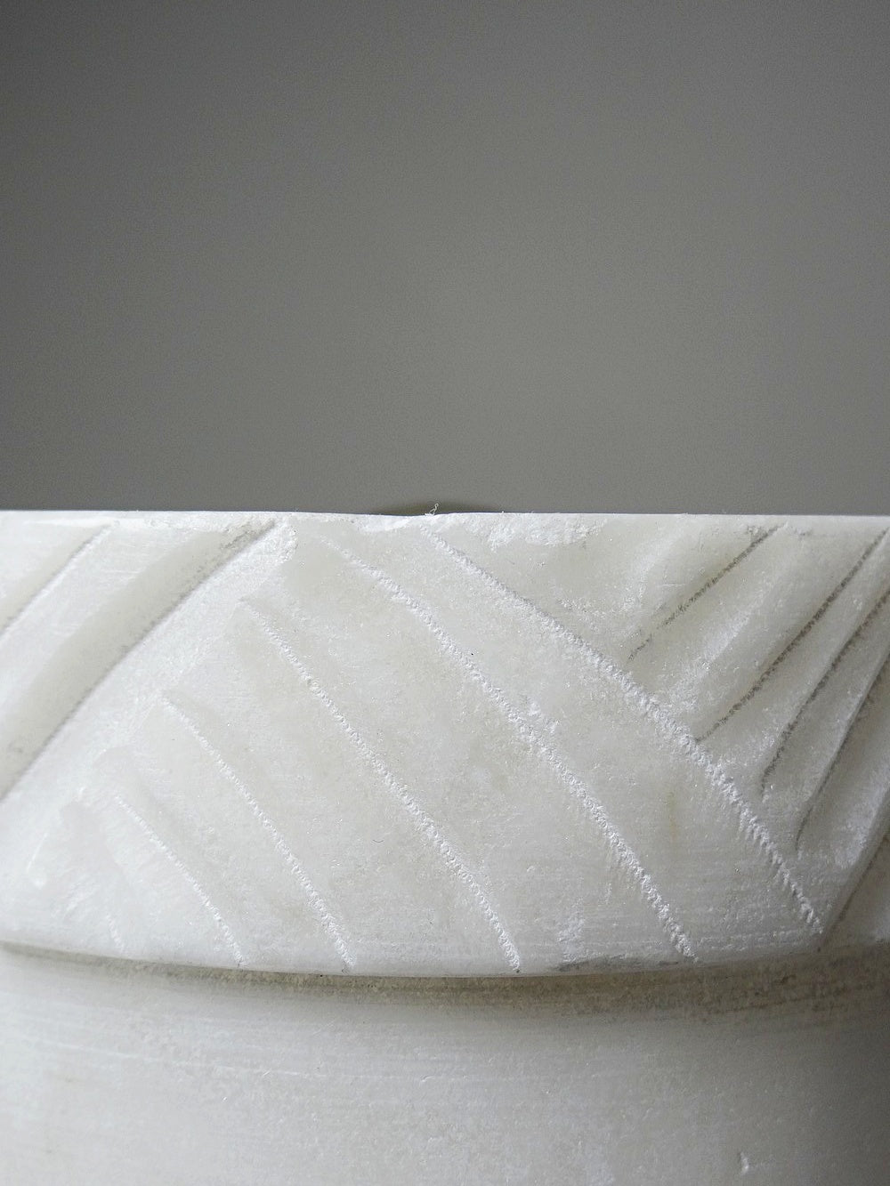 Vintage Nachtlichtlampe aus weißem Alabaster, ca. 1950-1970