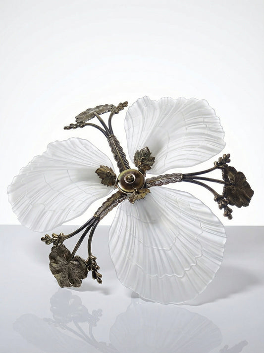 Vintage Kronleuchter von Mariner für Heritage Bronzekristall Muschelform