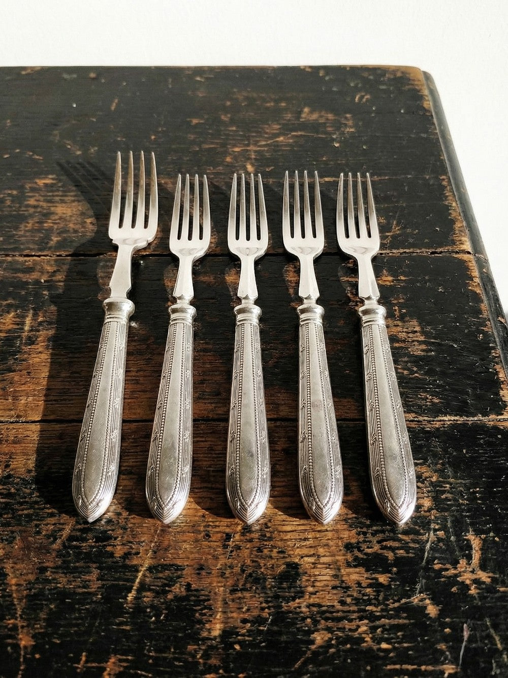 Vintage Dessertgabel Set von 6 von Mappin und Webb für Mappin und Webb, versilbert