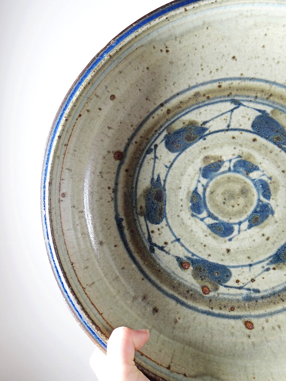 Vintage Schale mit Pyritglasur grau-grün blau Vintagegrau-grün blau pyrit Grès Pyritglasur