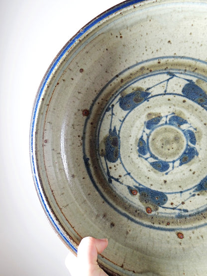 Vintage Schale mit Pyritglasur grau-grün blau Vintagegrau-grün blau pyrit Grès Pyritglasur