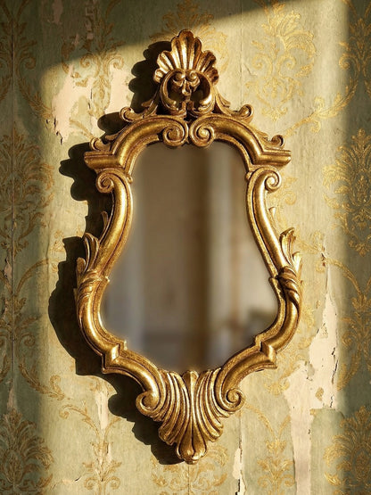 Vintage Wandspiegel Rococo Goldspiegel vergoldet Italien
