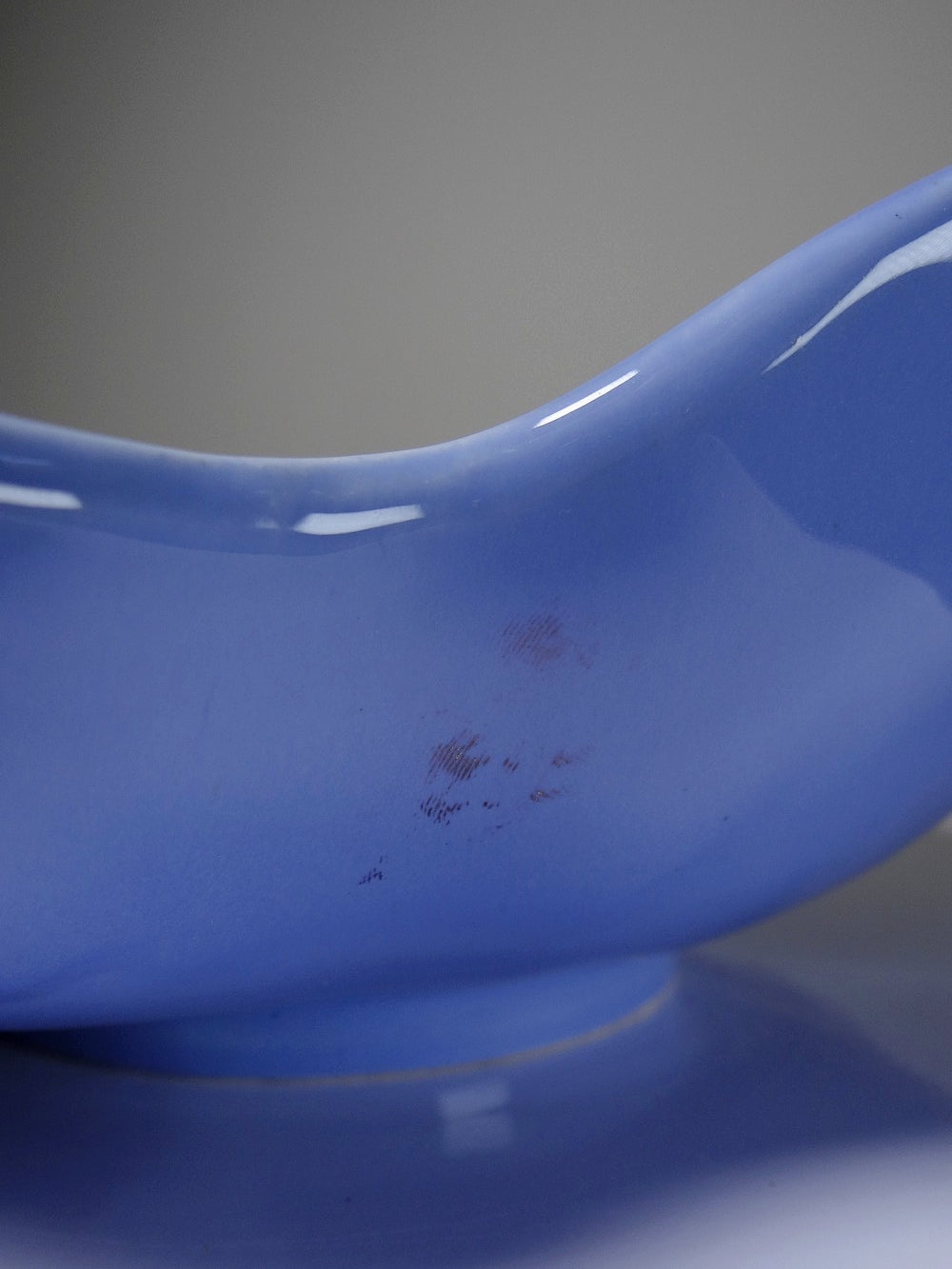 Vintage Schale Châtres von Longwy blau schwarz gold grün weiß orange gelb