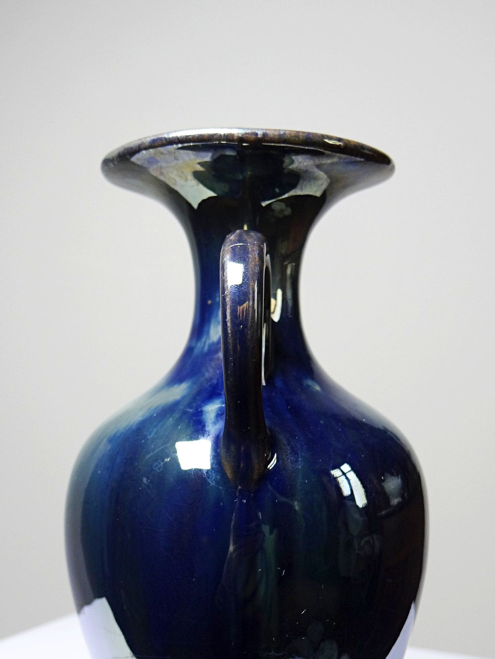 Vintage Steinzeugkanne Grès de Rambervillers für Rambervillers Blau