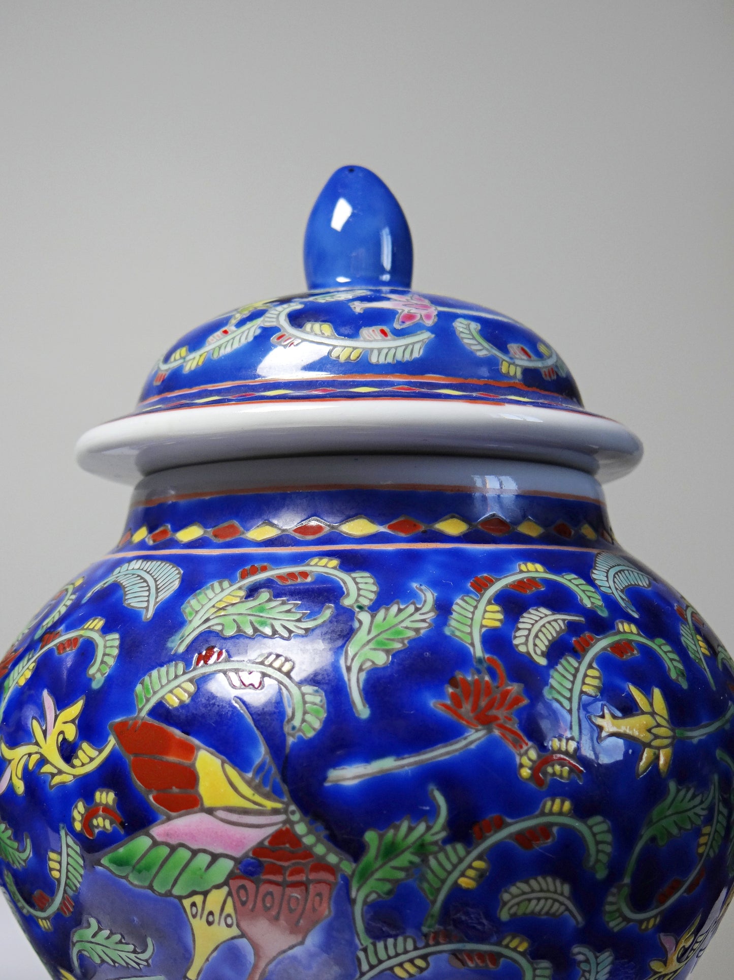 Vintage Set von 2 Ingwertopf von Kangxi Nian Zhi für China blau