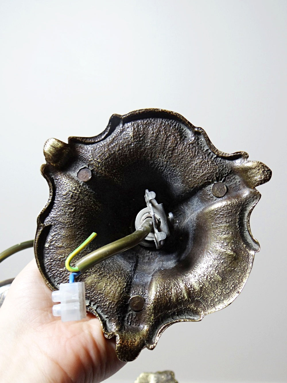 Vintage Kronleuchter von Mariner für Heritage Bronzekristall Muschelform