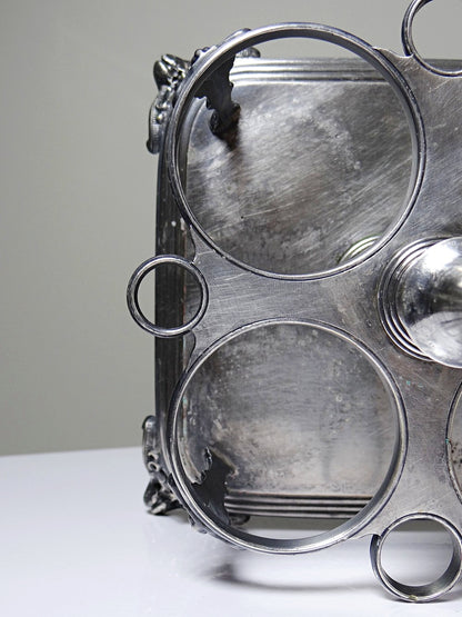 Vintage Metall Präsentoir von Thouret für Thouret Silber