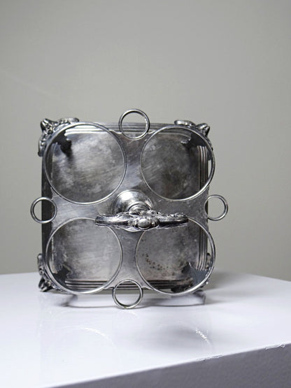 Vintage Metall Präsentoir von Thouret für Thouret Silber