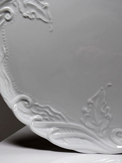 Vintage Tortenplatte Limoges France Porzellan weiß 31 cm