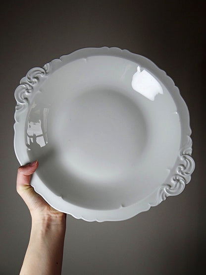Vintage Servierplatte Porzellan Limoges Weiß