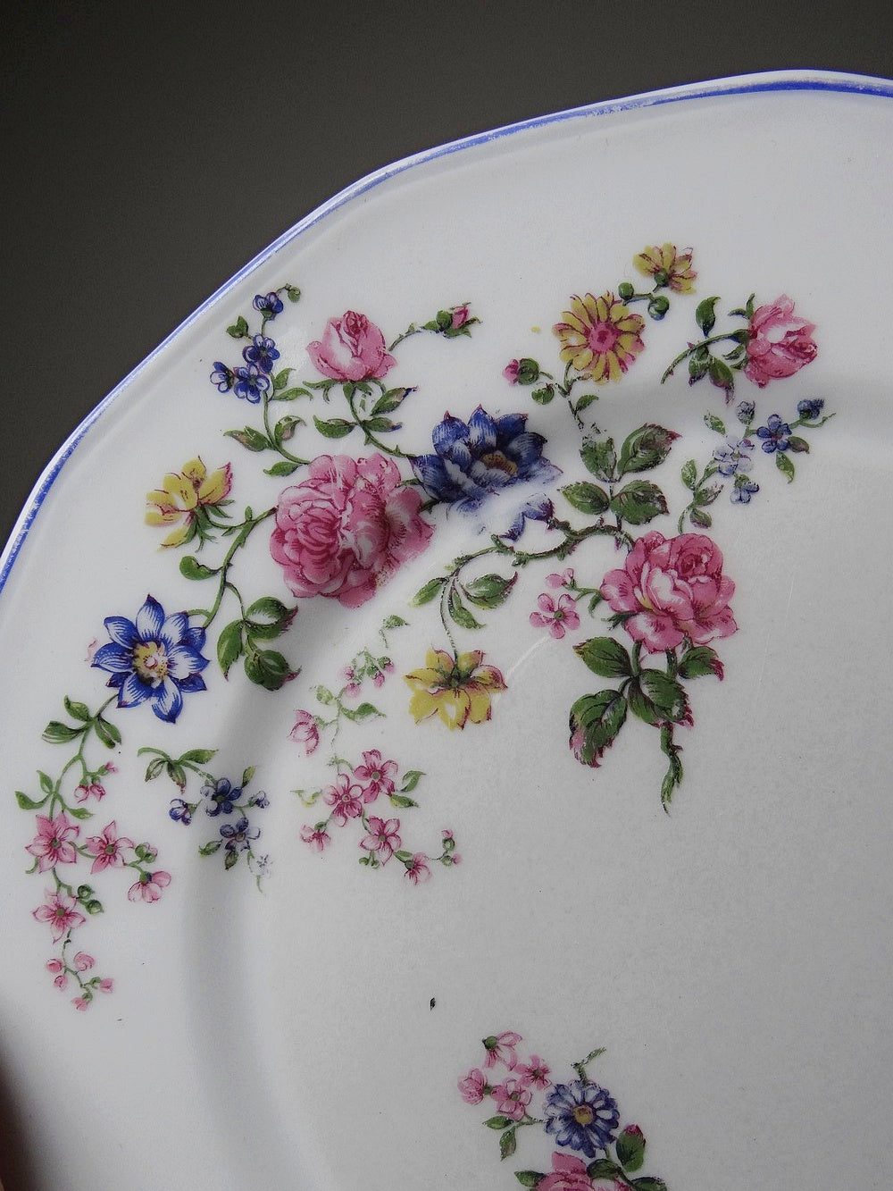 Vintage Dessertteller von Bernardaud für B&C° florales Dekor Set von 7