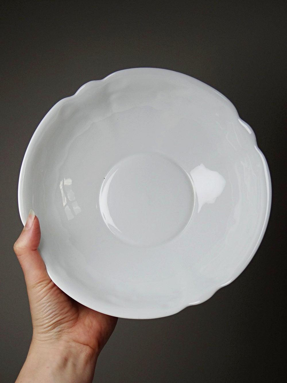 Vintage Dessertservice Limoges von L&Cie Lafarge Set von 12 Porzellan weiß