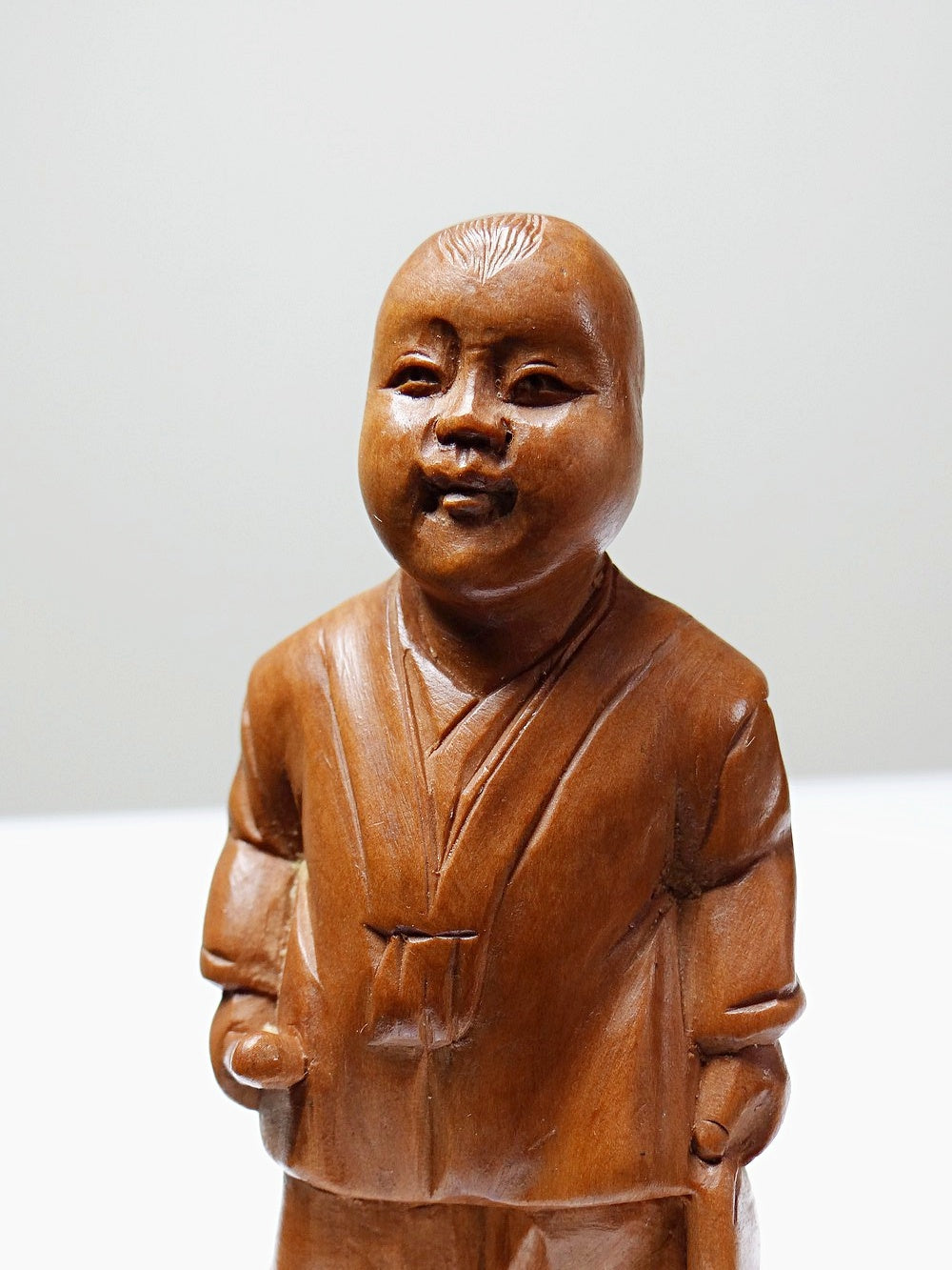 Vintage Figur chinesische Kinderfigur Buchsbaum braun Kunst