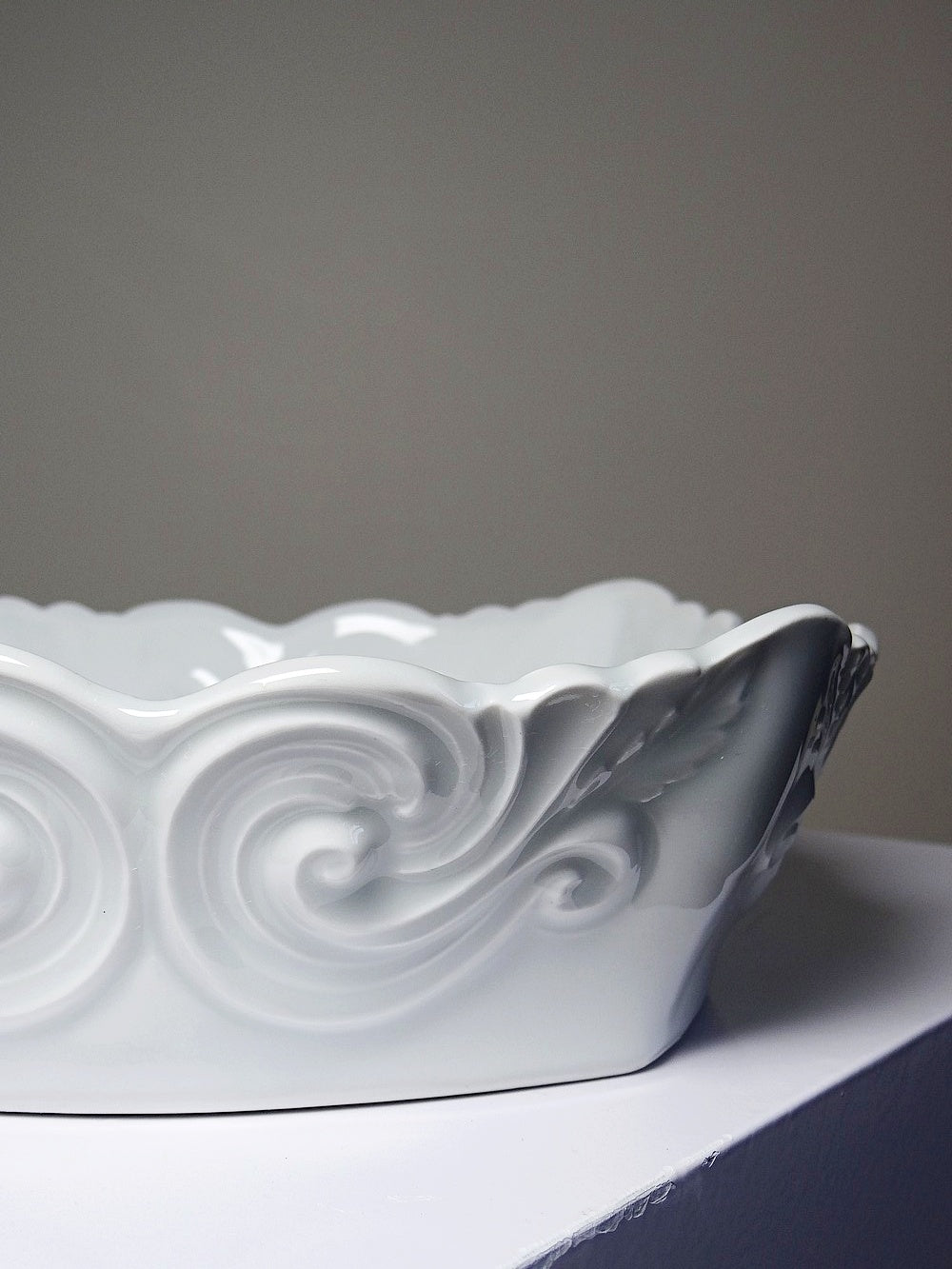 Vintage Schüssel von Limoges für Porzellan celadongrün