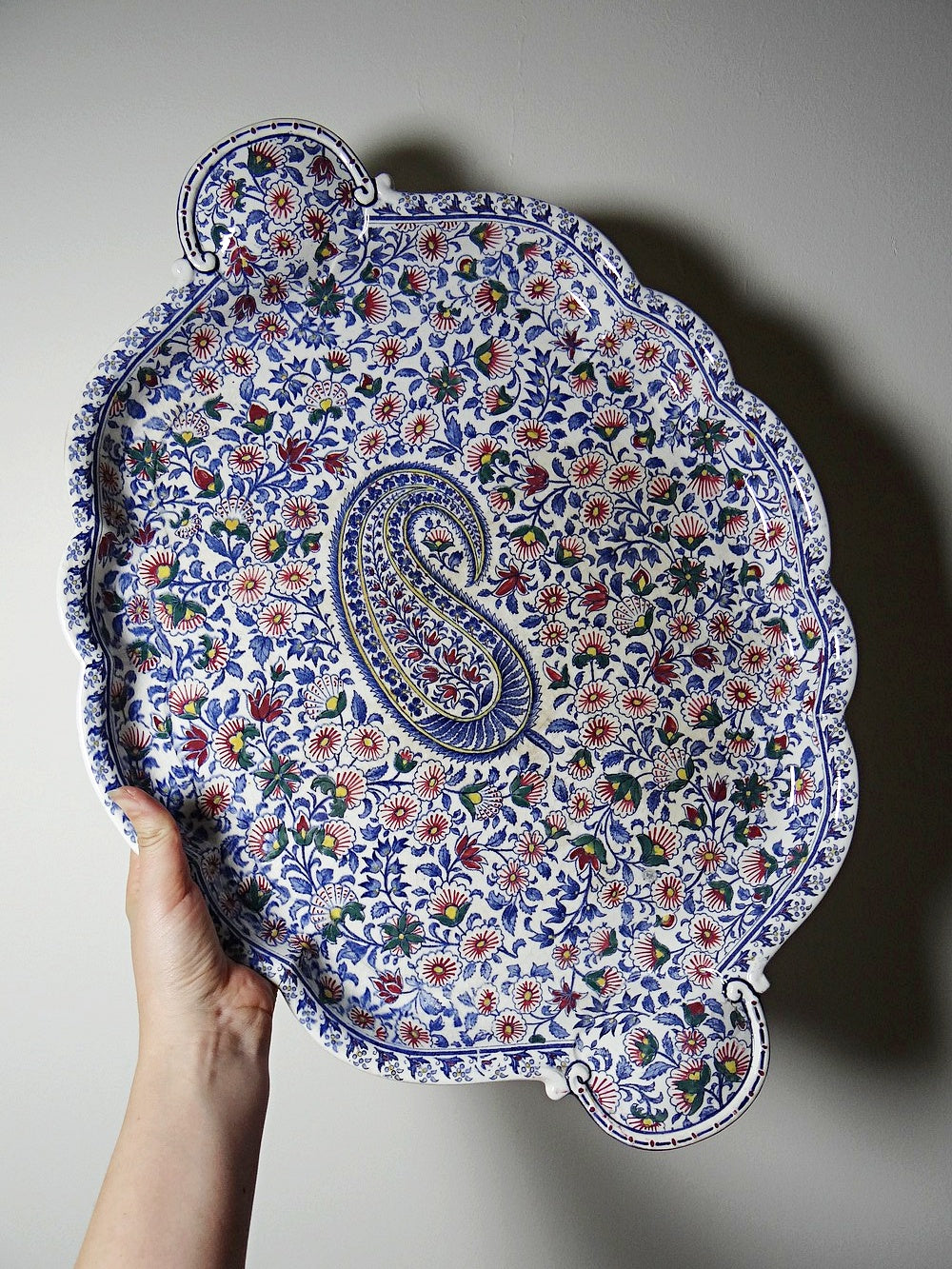 Vintage Tablett "Cachemire" von Gien