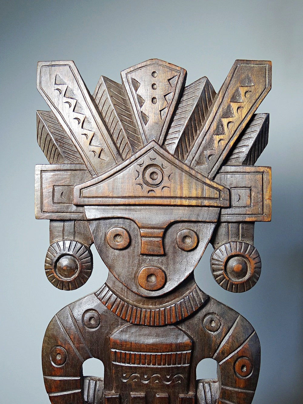 Vintage Wandskulptur aus Holz braun Dekoration