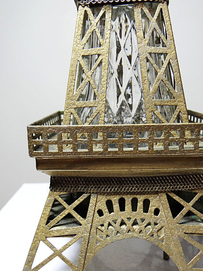 Vintage Likörflasche "Le Fiacre" Eiffelturm mit Spieluhr aus Japan