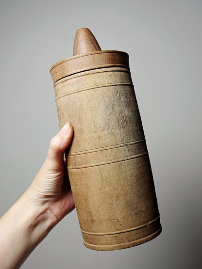 Vintage Holzetui Braun Servieraccessoire