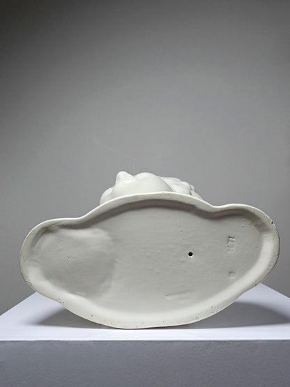 Vintage Kunst Faience Büste von Sarreguemines für Sarreguemines Art Déco selten