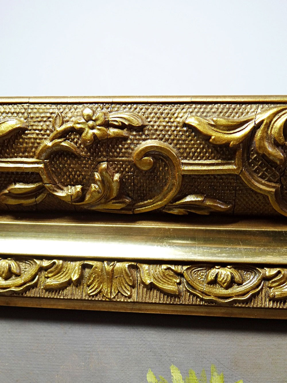 Vintage Gemälde Stillleben mit Chrysanthemen von L. Porte für BraunDekoration signiert 1888