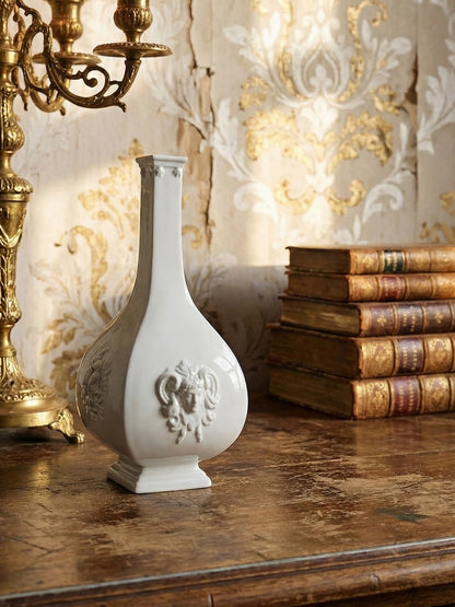 Vintage Vase von Sheffield und Haviland für Limoges, Meissen Reproduktion, weißes Porzellan