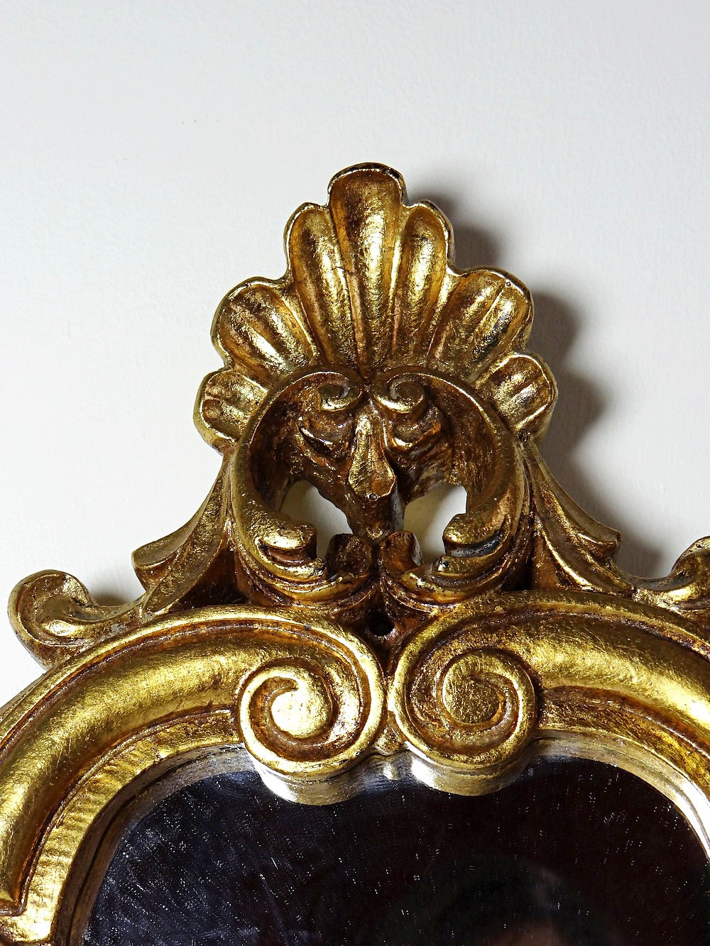 Vintage Wandspiegel Rococo Goldspiegel vergoldet Italien