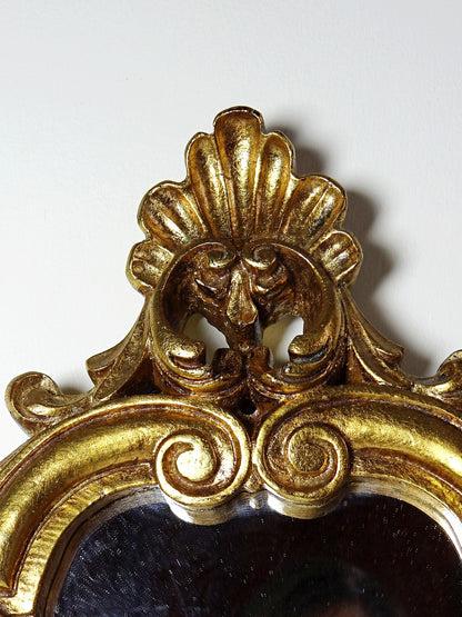 Vintage Wandspiegel Rococo Goldspiegel vergoldet Italien
