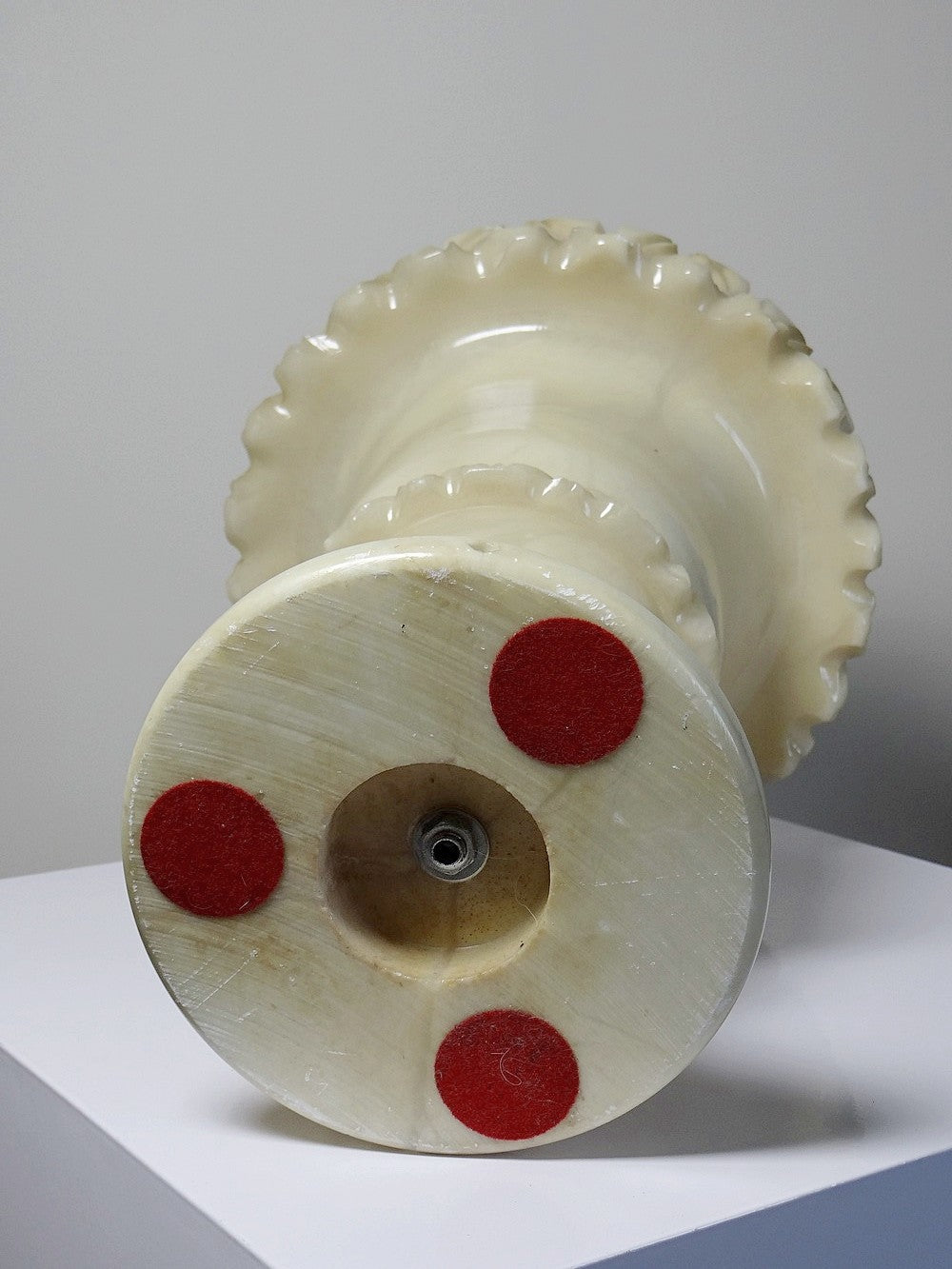 Vintage Medici Vase Alabastermarmor gelb Dekoration