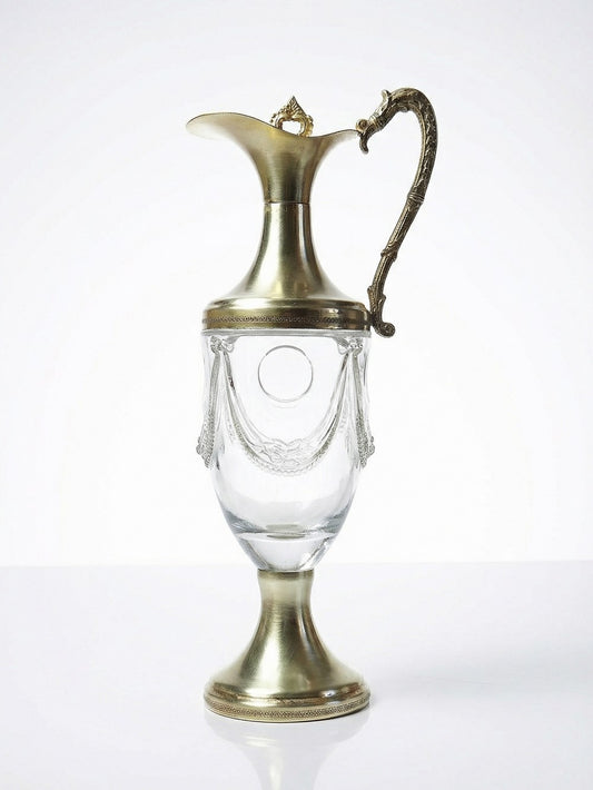 Vintage Karaffe von Ferri-80 für Italien Glas und Messing