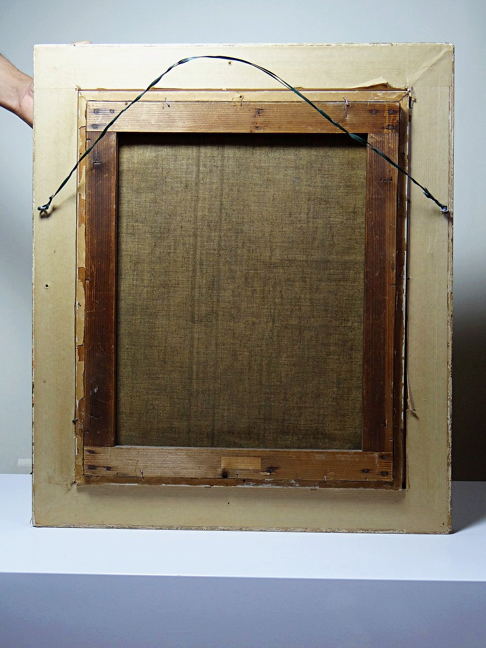 Vintage Gemälde Villa Camille von M. Lesoll für Dekoration beige