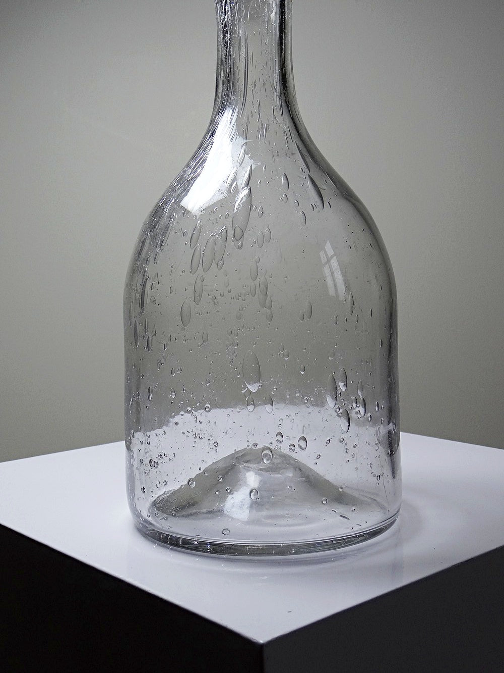 Vintage Flasche Servieraccessoire durchsichtig, Glas, Kork