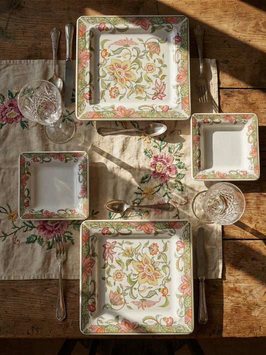 Vintage Teller-Set Tiffany Boutique Multicolor Made in Italy