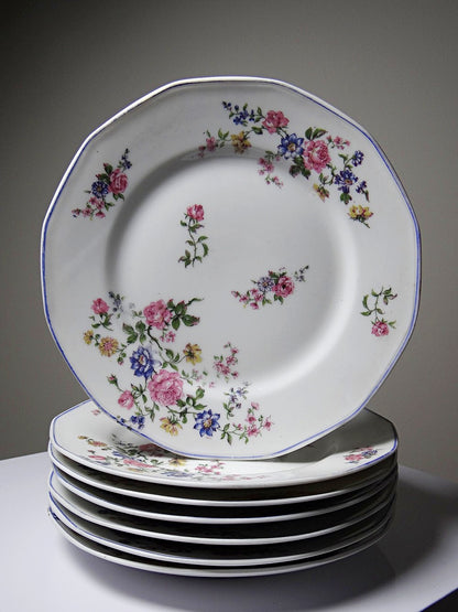 Vintage Tafelservice Bernardaud Limoges mit floralem Dekor, 28-teilig